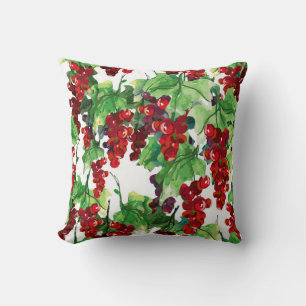 Red Currant Nahtloses Muster Kissen