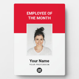 Red Custom Employee of the Month Foto Awards Fotoplatte