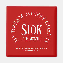 Red Custom Financial Income Goal
