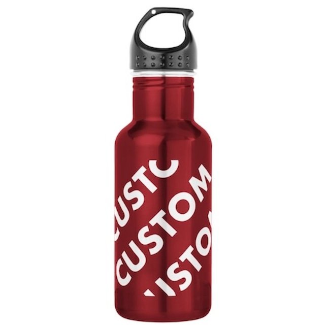 RED Custom Stainless Steel Water Bottle 18oz. Edelstahlflasche (RED Custom Stainless Steel Water Bottle 18oz.)