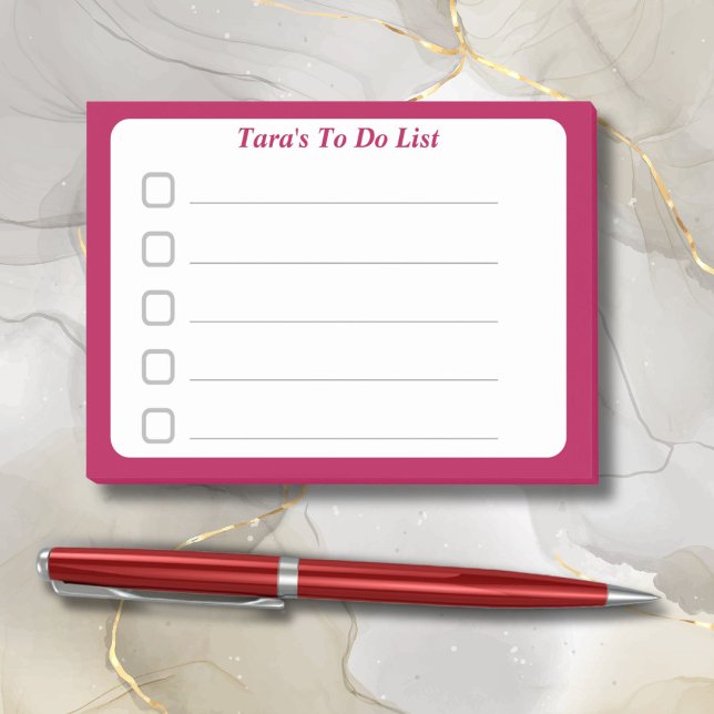Red Custom to do List Sticky Post-it Klebezettel (Von Creator hochgeladen)