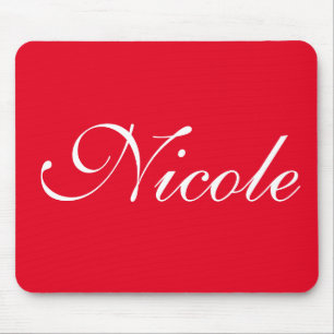 Red Customized Name Mousepad