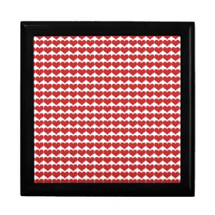 Red Cute Hearts Pattern Gift Box Erinnerungskiste