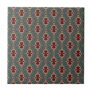 Red Cyan Copper Azulejos Tile Eleganname Fliese