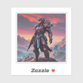 Red Cyborg Ninja of the North2 Aufkleber