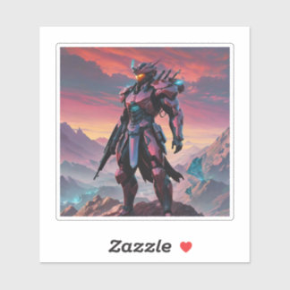 Red Cyborg Ninja of the North2 Aufkleber