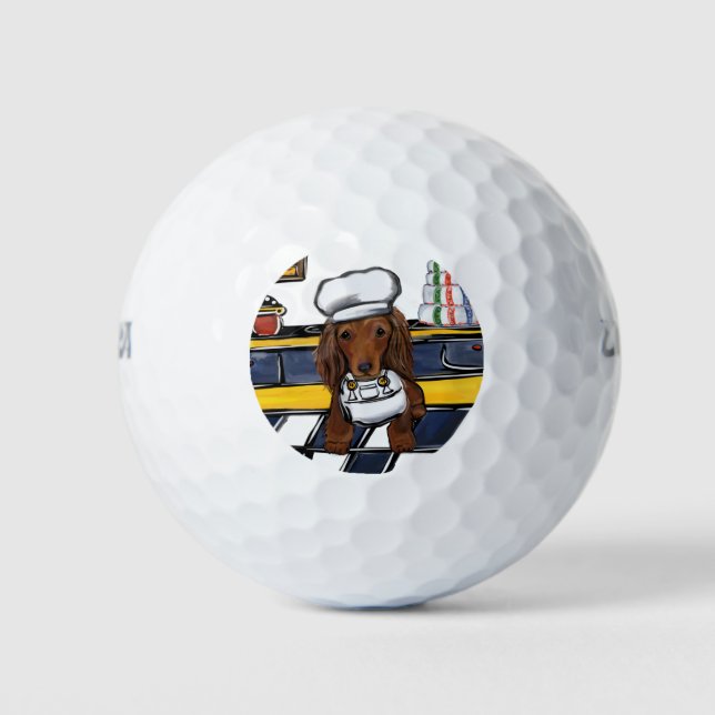 Red Dackel Koch Golfball (Vorderseite)