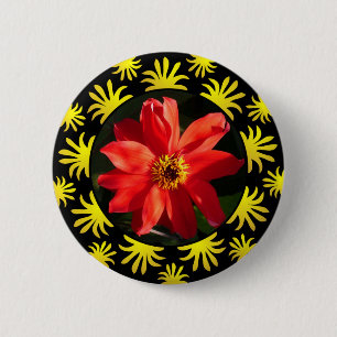 Red Dahlia (Bischof von Llandaff) - Bling Button