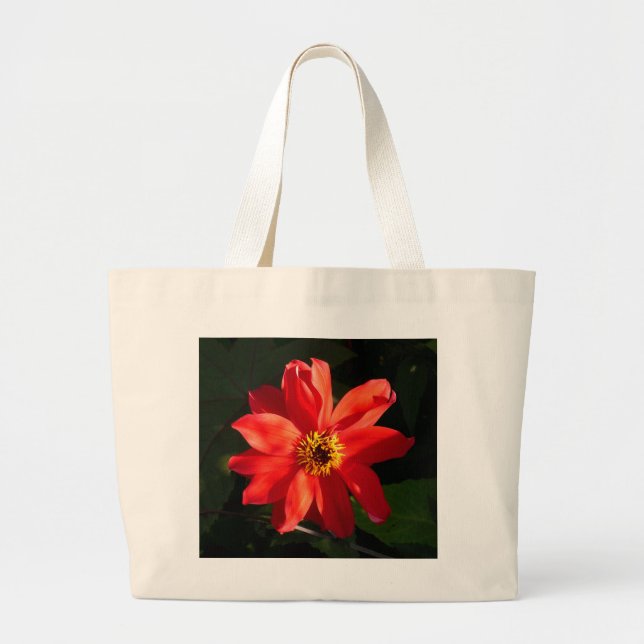 Red Dahlia (Bischof von Llandaff) Jumbo Stoffbeutel (Vorne)