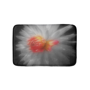 Red Dahlia Blume mit einer Touch von Farbe Badematte