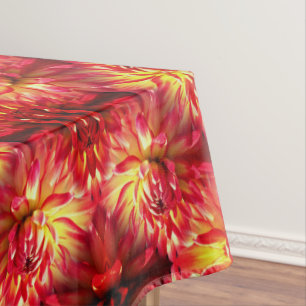 Red Dahlia Blume Nattern Muster Tischdecke