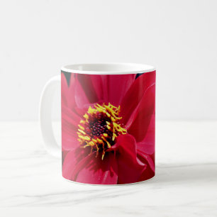 Red Dahlia Blume Personalisiert Kaffeetasse