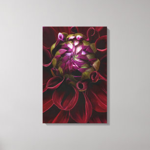 Red Dahlia Canvas Print Leinwanddruck