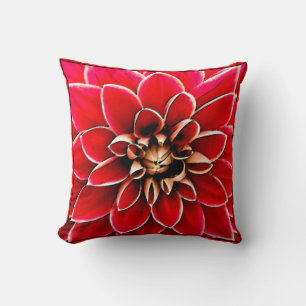 Red Dahlia, digitale Kunst Kissen