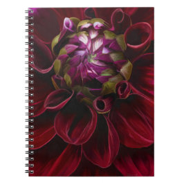 Red Dahlia Spiral Notebook Notizblock