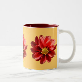 Red Dahlias Zweifarbige Tasse