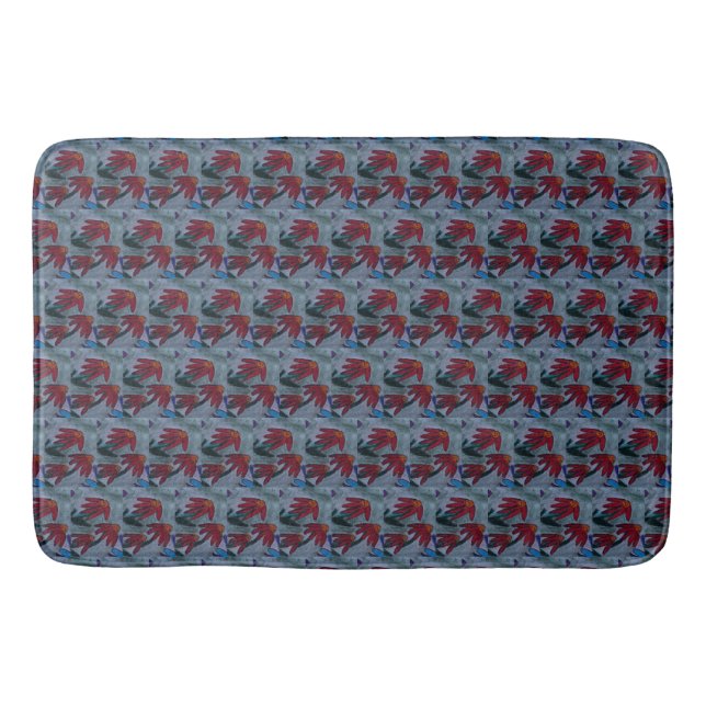 Red Daisies Badematte (Vorderseite)