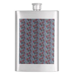 Red Daisies Classic Flachmann