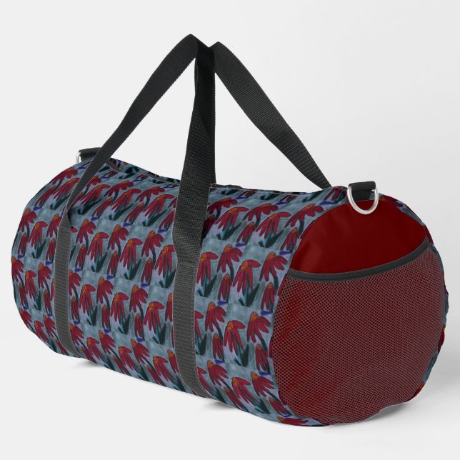 Red Daisies Duffle Bag (Rechte Ecke)