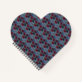 Red Daisies Heart Notebook Notizbuch