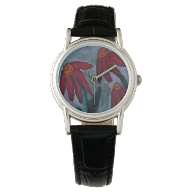 Red Daisies Watch Armbanduhr (Vorderseite)