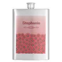 Red Daisy Blume Classic Flask