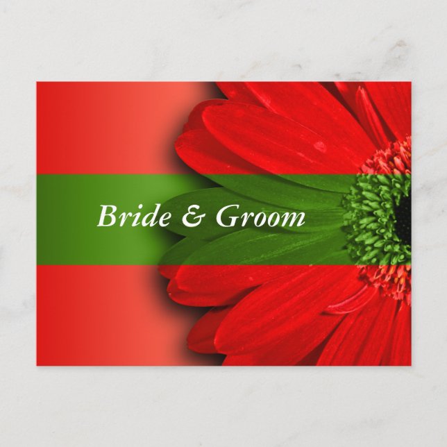 Red Daisy speichert die Daten Ankündigungspostkarte (Vorderseite)