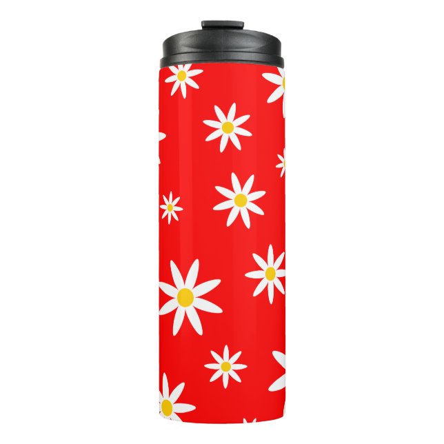 Red Daisy Thermal Tumbler Thermosbecher (Vorderseite)