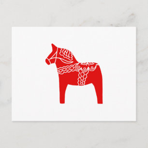 Red Dala Horse Postkarte