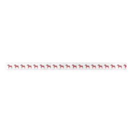 Red Dala Horse Ribbon Satinband
