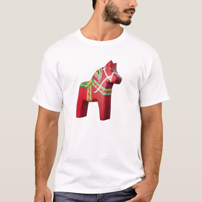Red Dala Horse T - Shirt (Vorderseite)