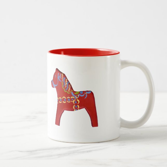 Red Dala Horse Tasse (Rechts)