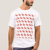 Red Dala Horses T - Shirt