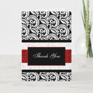 Red Damask Danke, Card Dankeskarte