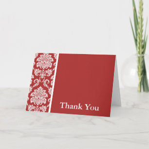 Red Damask Danke, Card Dankeskarte