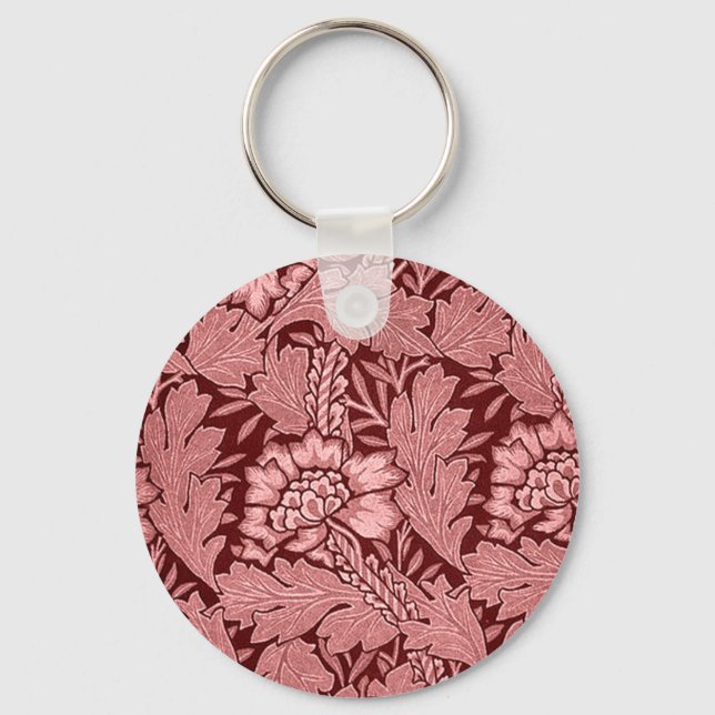 Red Damask Geschenke Schlüsselanhänger (Vorderseite)