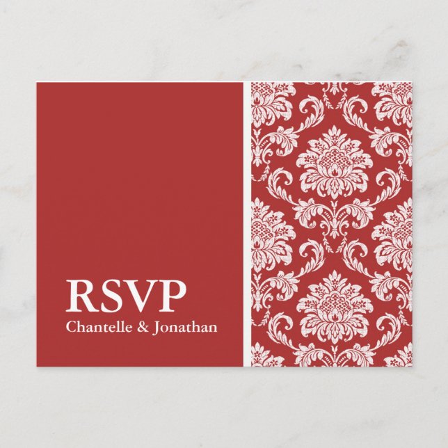 Red Damask UAWG Postkarte (Vorderseite)