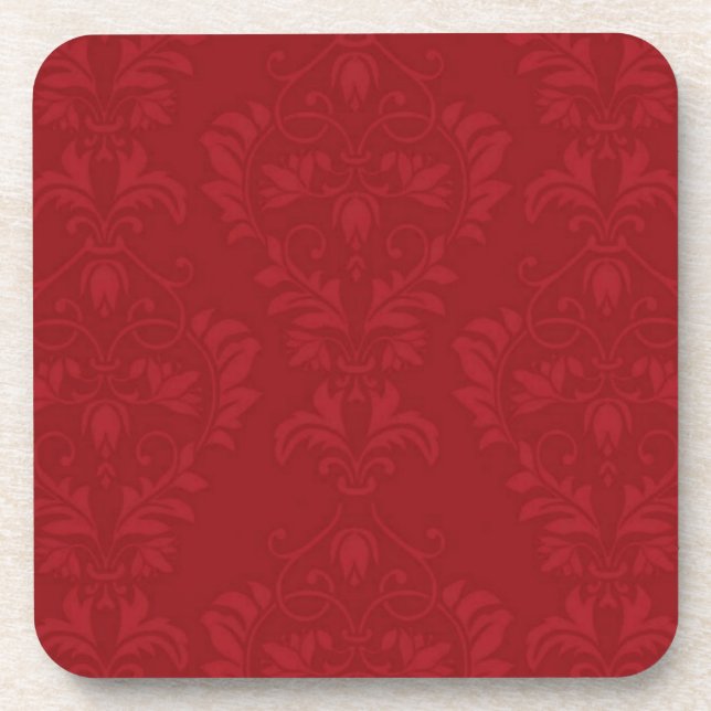 Red Damask Untersetzer (Vorderseite)