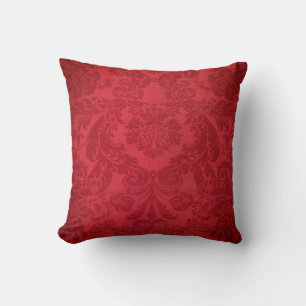 Red Damask Vintag Elegante Brocade Cushion Kissen