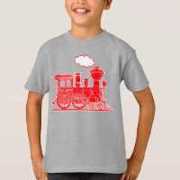 Red Dampflok Lokomotive individuelle Name Kinder T