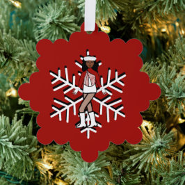 Red Dancer Ornament Karte