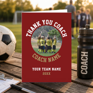 Red Danke, Coach Card Team Name Foto Dankeskarte