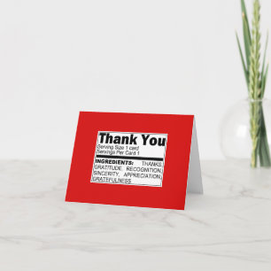 Red Danke Ingredients Card