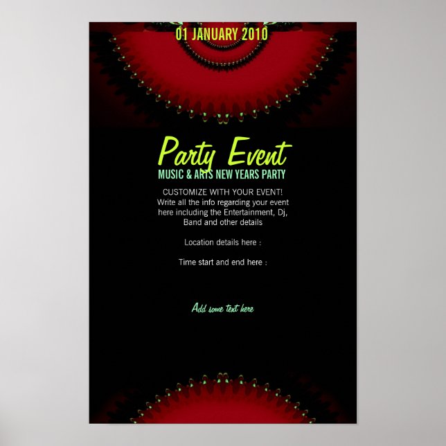 RED DARK FANTASY Party Poster (Vorne)