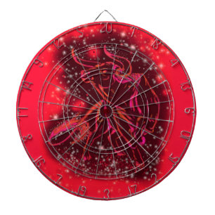 Red Dart Board Bull läuft in der Starry Night Dartscheibe