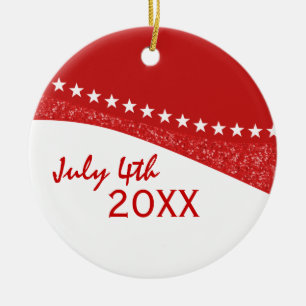 Red Dazzling Star Curves Ornament