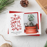 Red Dear Santa Lass Me Erklären Foto Weihnachten<br><div class="desc">Dear Santa let erforscht mich! Send Christmas greetings with this fun and festive holiday flat card. It feature a hand-lettered quote and simple typography. Personalize by adding a greeting, names, foto und other details. This Christmas foto card will be perfekt for baby holiday cards and dog holiday cards. Ein Schluck...</div>