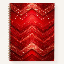 Red Decoration Glitzer Notebook Notizbuch