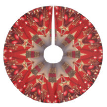 Red Decorative Christmas Tree Skirt