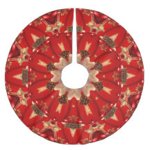 Red Decorative Christmas Tree Skirt